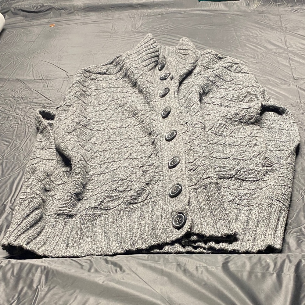 Old Navy Charcoal Button-Up Cardigan